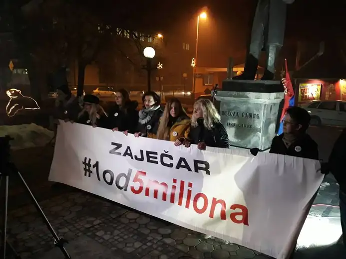 Počeo protest "1 od 5 miliona" u Zaječaru