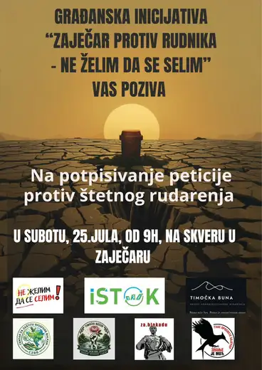U subotu na Skveru potpisivanje peticije protiv štetnog rudarenja