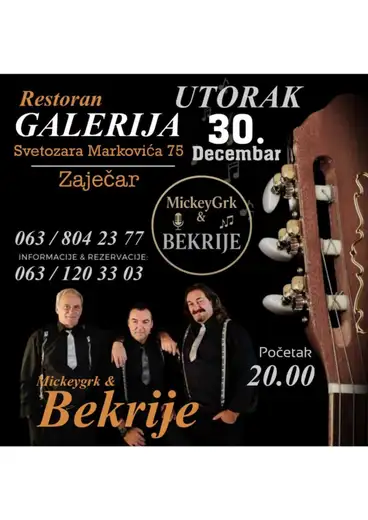 Mikeygrk i Bekrije u restoranu ,,Galerija,,