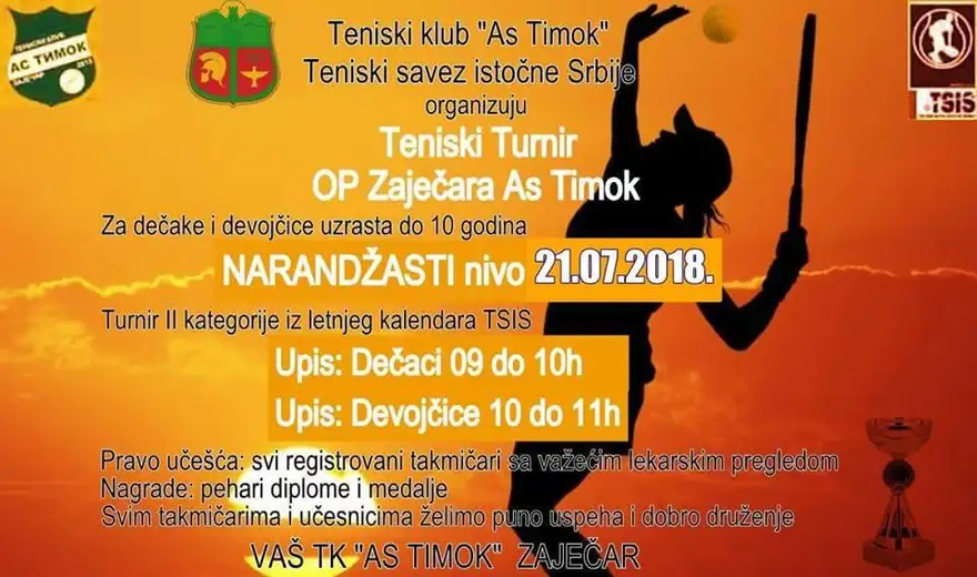 Otvoreno prvenstvo Zaječara - "As Timok" - narandžasti nivo