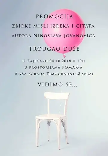 Promocija knjige Zaječarca Ninoslava Jovanovića „Trougao duše“