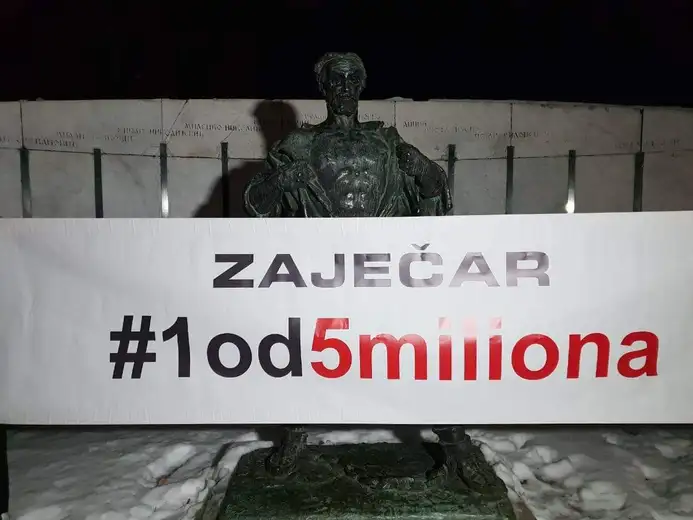 "1 od 5 miliona": Protesti počinju i u Zaječaru!