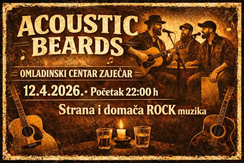 Acoustic Beards u Omladinskom centru u Zaječaru!