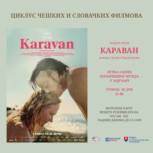 U okviru Ciklusa češkog i slovačkog filma na letnjoj sceni Pozorišnog muzeja biće prikazan češki film ,,Karavan"