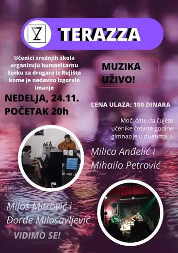 Učenici srednjih škola organizuju humanitarnu svirku za svog druga iz Rujišta kome je nedavno izgorelo imanje