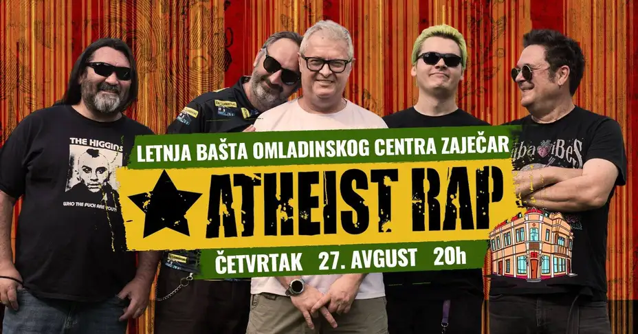 Atheist Rap uživo u Letnjoj bašti Omladinskog centra!