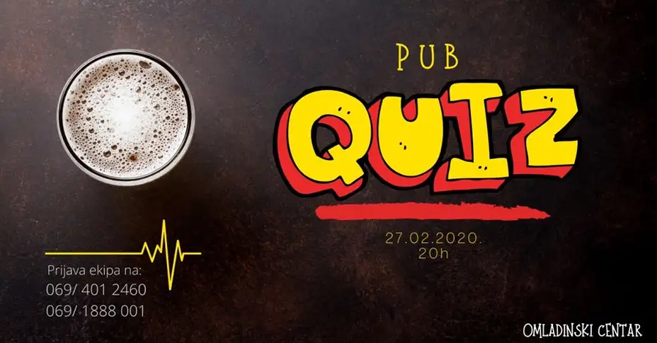 Novo izdanje Pab kviza u Omladinskom centru