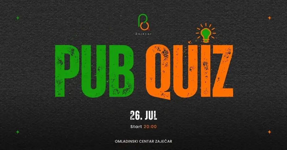 45. Pub Quiz: Prihod od kotizacije ide u humanitarne svrhe