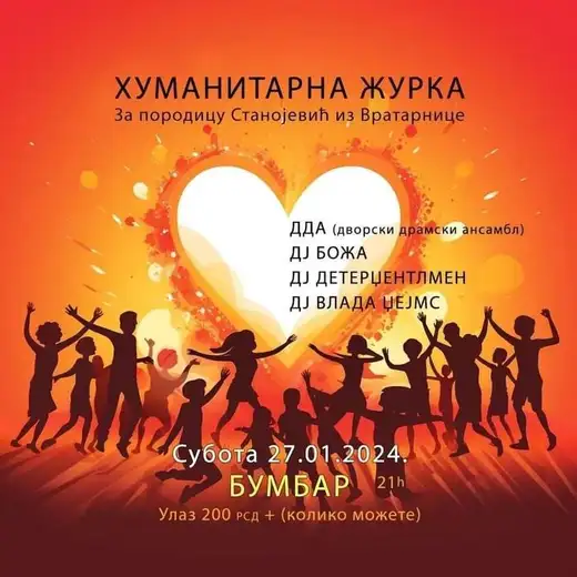 U subotu humanitarna žurka u "Bumbaru"