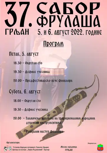 Grljan po 37. put domaćin tradicionalnog Sabora frulaša