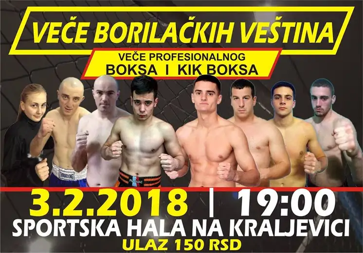 VEČE BOKSA KIK-BOKSA NA KRALJEVICI!