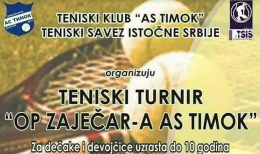 Teniski klub AS Timok organizuje turnir