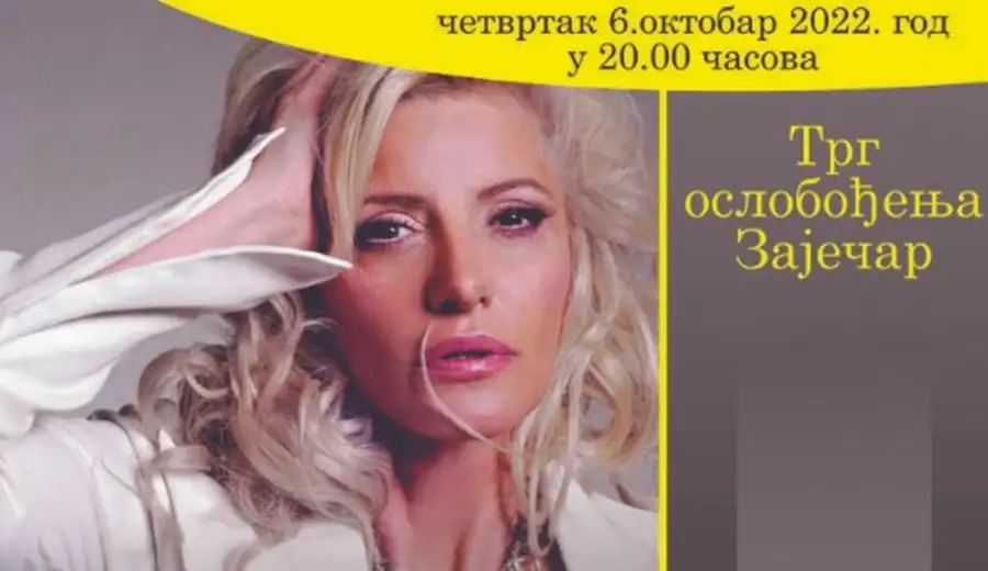 Za Dan grada Zaječara - besplatan koncert estradne umetnice Dragice Radosavljević Cakane
