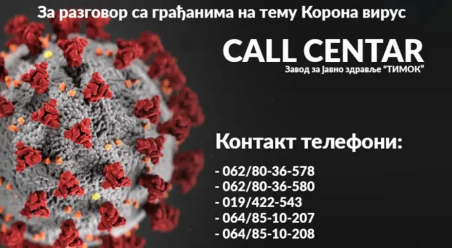 Kontakt tеlеfoni Zavoda za javno zdravljе "Timok"