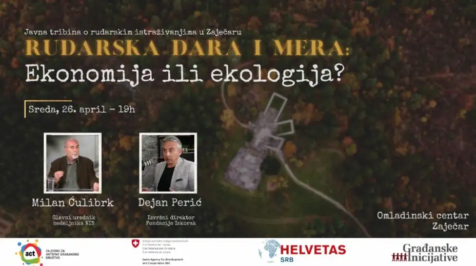 Ekonomija ili ekologija? Javna tribina o rudarskim istraživanjima u Zaječaru