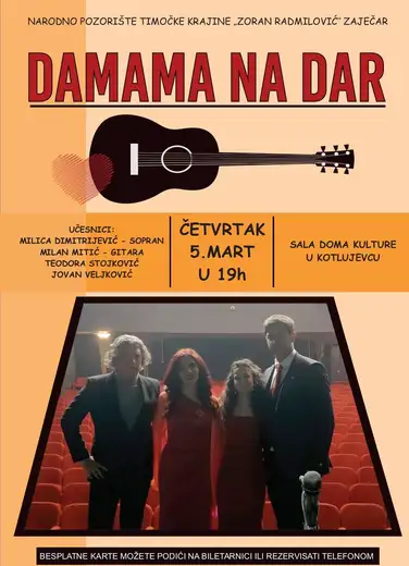 Muzičko-poetsko veče „Damama na dar“ u Zaječaru