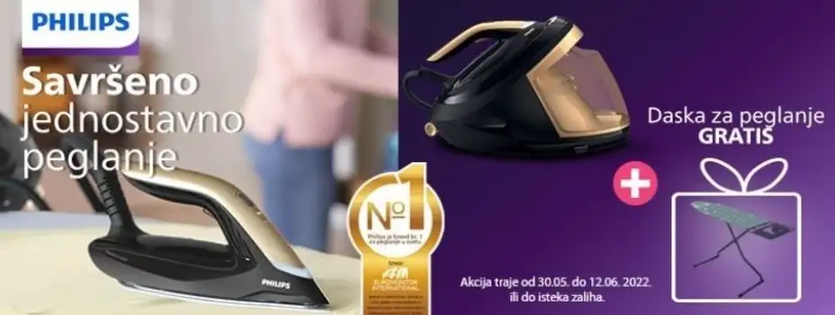 Uz Philips parnu stanicu poklon daska za peglanje