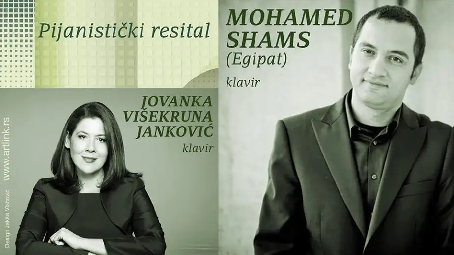 Na pijanističkom resitalu nastupaju egipatski pijanista Mohamed Šams i pijanistkinja Jovanka Višekruna Janković