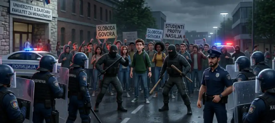 Studenti u klin, MUP u ploču: Policija tvrdi da su u Kuli napadnuti aktivisti SNS koji su čuvali "propagandni materijal"