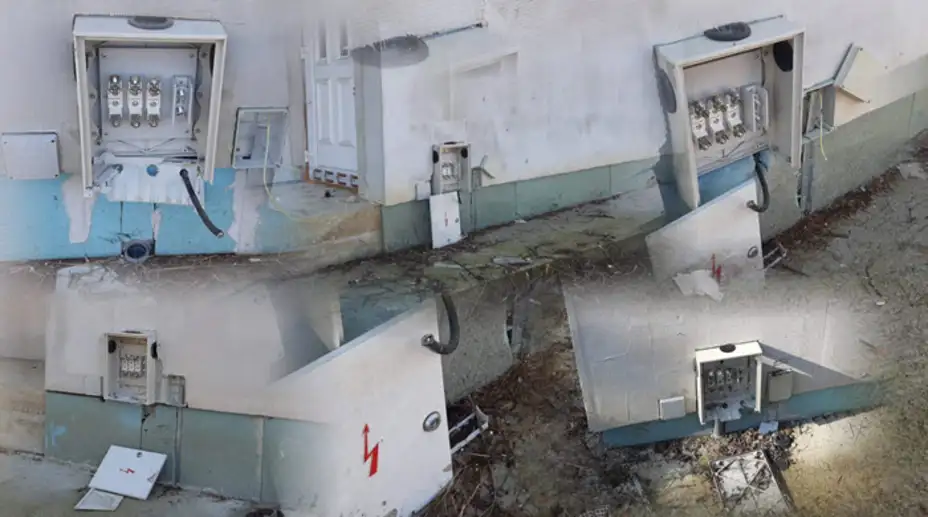 Oštećeni objekti u bungalov naselju na Kraljevici