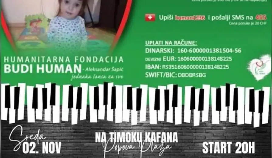 Humanitarna svirka u sredu za malu Lenku u „Kafani na Timoku“