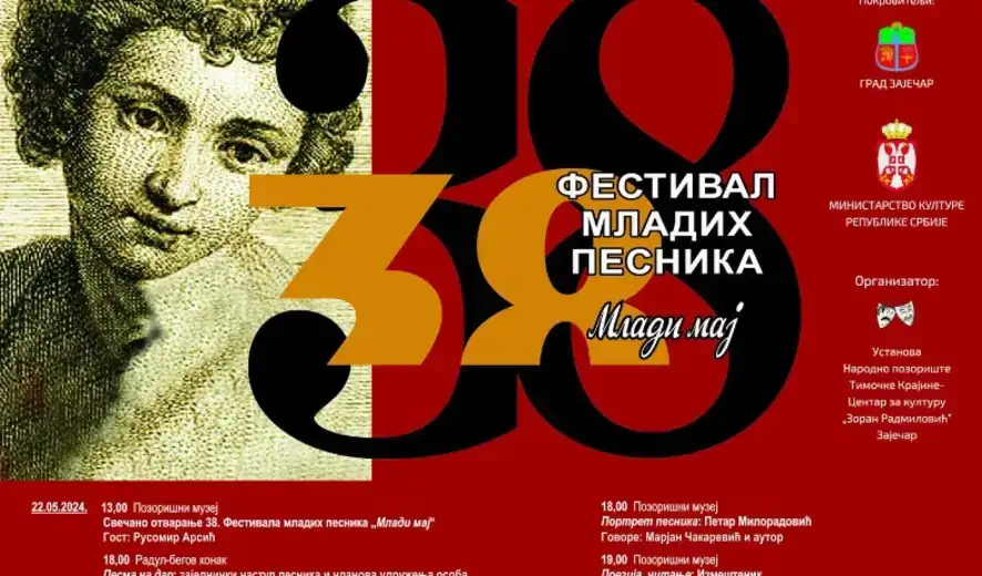 Festival mladih pesnika „Mladi maj“, 38. po redu, nastavlja se danas u Pozorišnom muzeju u Zaječaru „Radionicom pisanja poezije“