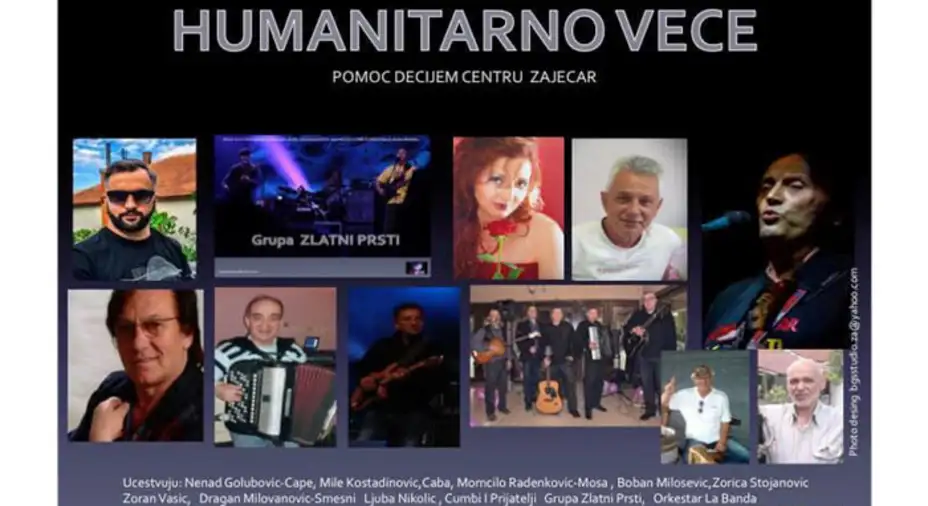 Humanitarno veče za pomoć Dečijem centru u Zaječaru u sredu 14. avgusta