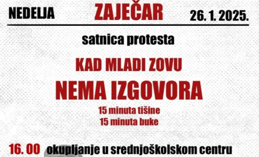 Protest ZAjedno" u nedelju: Biće pročitani studentski zahtevi, obratiće se profesori, nastupiće hor "Lavirint", a zatim šetnja