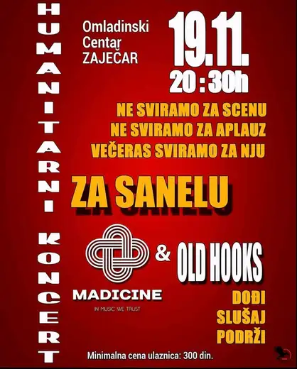 Omladinski centar: Humanitarni koncert za nastavnicu Sanelu