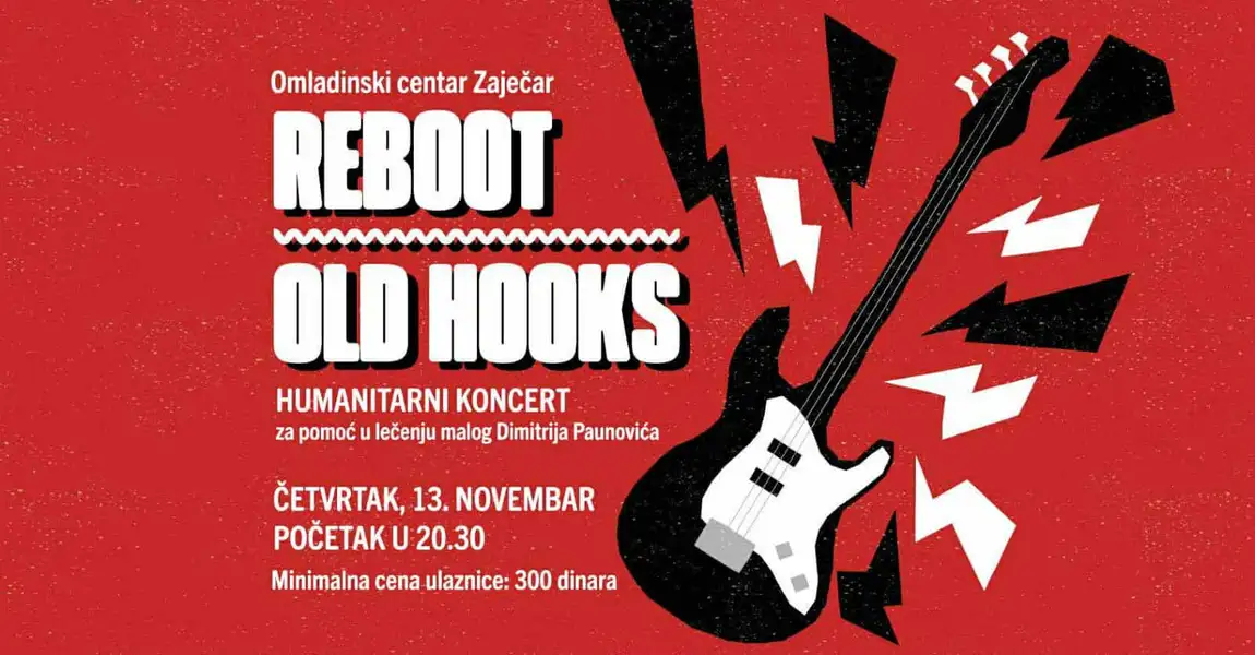 Omladinski centar: U četvrtak, 13. novembra OLD HOOKS iz Zaječara i prijatelji iz Bora REBOOT