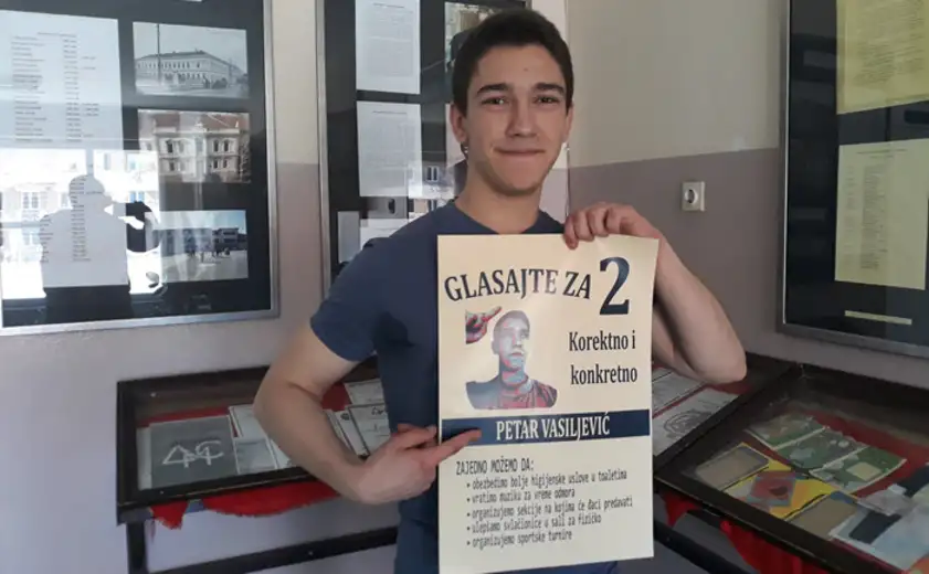 Petar Vasiljević - Novi predsednik Đačkog parlamenta u Gimnaziji