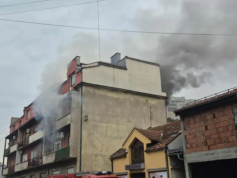 Požar u ulici Nikole Pašića (VIDEO)