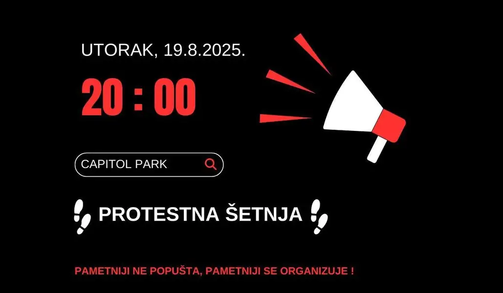 Novi protestni skup u Zaječaru: Utorak 19. avgust, 20 sati Capitol park