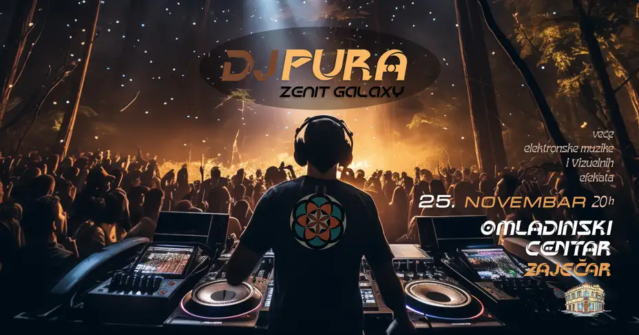 DJ Pura u Omladinskom centru u subotu 25. novembra