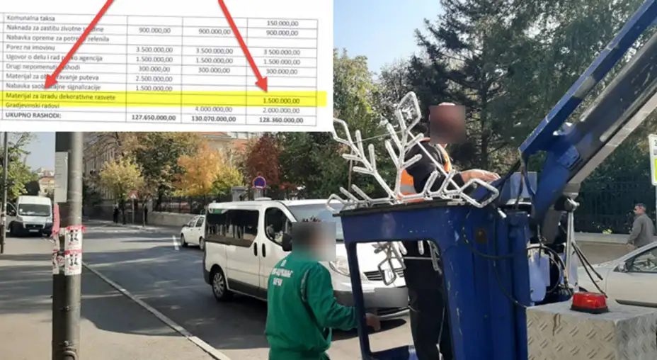 Počelo postavljanje novogodišnje rasvete u Zaječaru: Rebalansom još 1.5 miliona za lampice