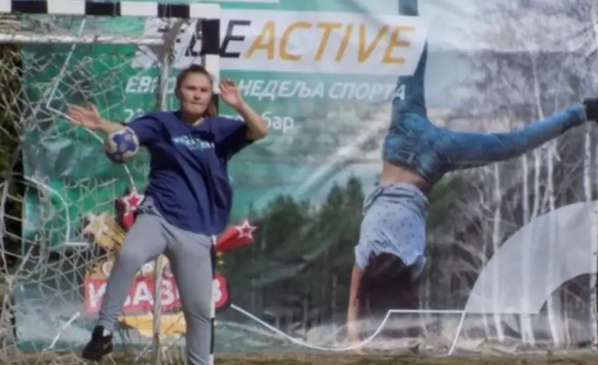 Rukometni trening na Popovoj plaži drugog dana Evropske nedelje sporta u Zaječaru