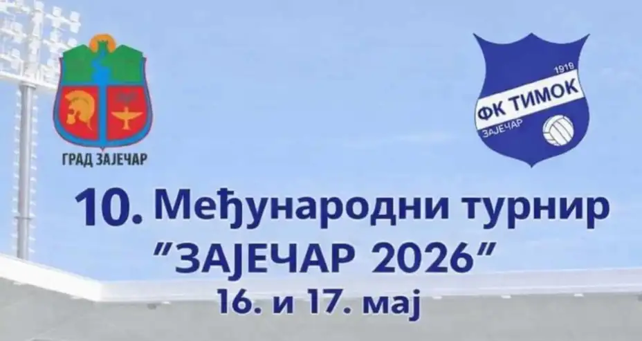 10. međunarodni jubilarni fudbalski turnir ,,Zaječar 2026'' za vikend na Kraljevici
