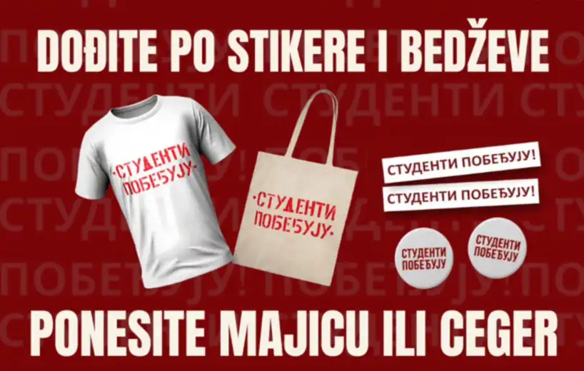,,Zaječarci u blokadi'' najavili akciju deljenja stikera, bedževa i majica sa natpisom ,,Studenti pobeđuju''