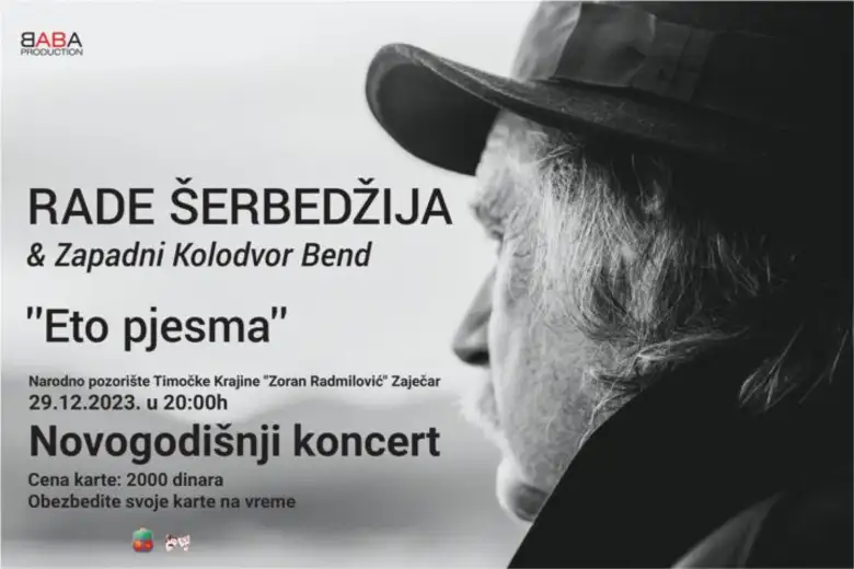 Novogodišnji koncert Radeta Šerbedžije u Zaječaru