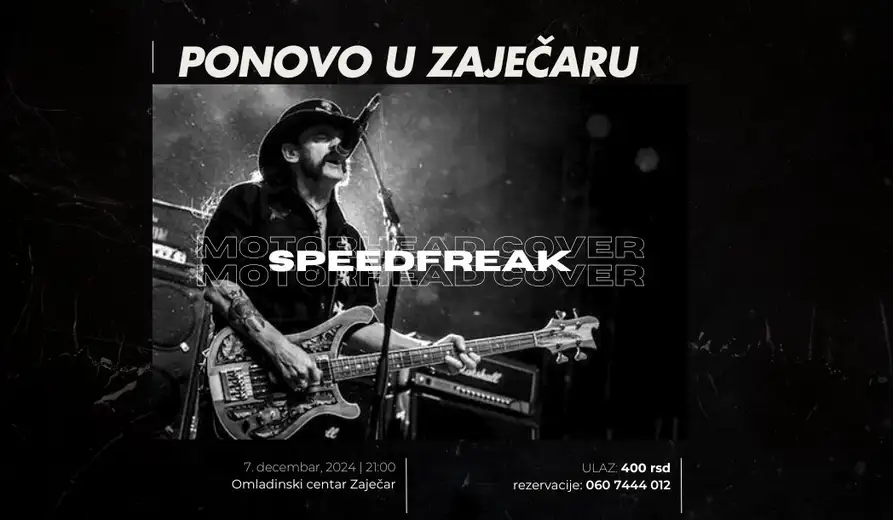 SpeedFreak večeras u Omladinskom centru