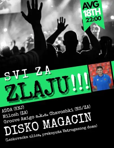 SVI ZA ZLAJU - Humanitarna Tehno Žurka u Disko Magacinu!