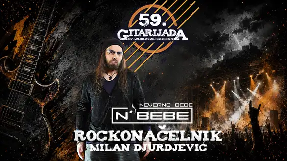 Rockonačelnik 59. Gitarijade biće Milan Đurđević, osnivač, idejni vođa i klavijaturista i producent benda Neverne bebe