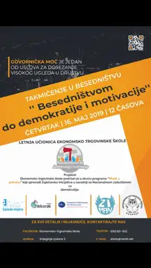 Takmičenje u besedništvu u četvrtak 16.maja u Ekonomsko trgovinskoj školi