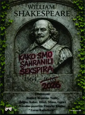 Premijera predstave zaječarskog teatra „Kako smo sahranili Šekspira” u petak 17. aprila