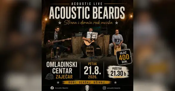 ACOUSTIC BEARDS u letnjoj bašti Omladinskog centra Zaječar