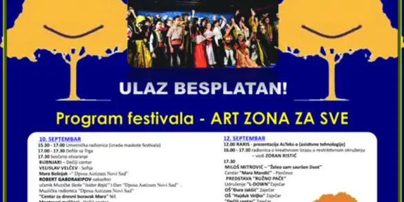 „ART ZONA ZA SVE“ od 10. do 14. septembra u Zaječaru