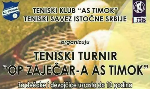 Teniski klub AS Timok organizuje turnir