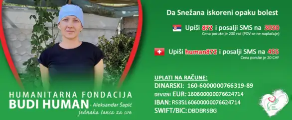 Hitno potrebna pomoć: Pomozimo Snežani da pobedi opaku bolest!