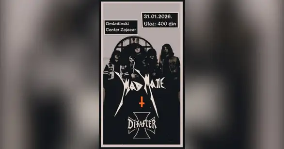 Disaster (NG/ZA) + MadMane (BGD) u Omladinskom centru