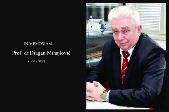 IN MEMORIAM: prof. dr Dragan Mihajlović (1952-2020)